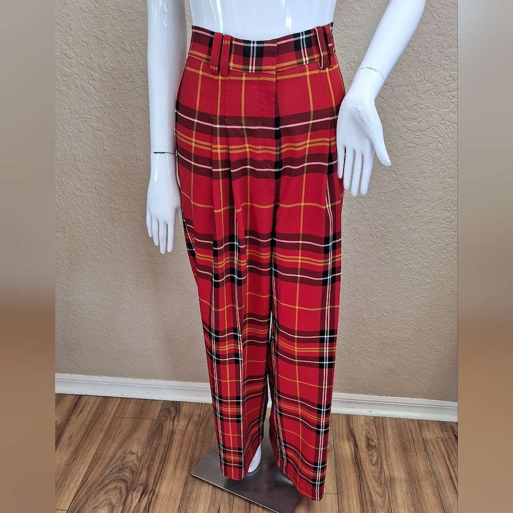 Plaid Red Women's Pants